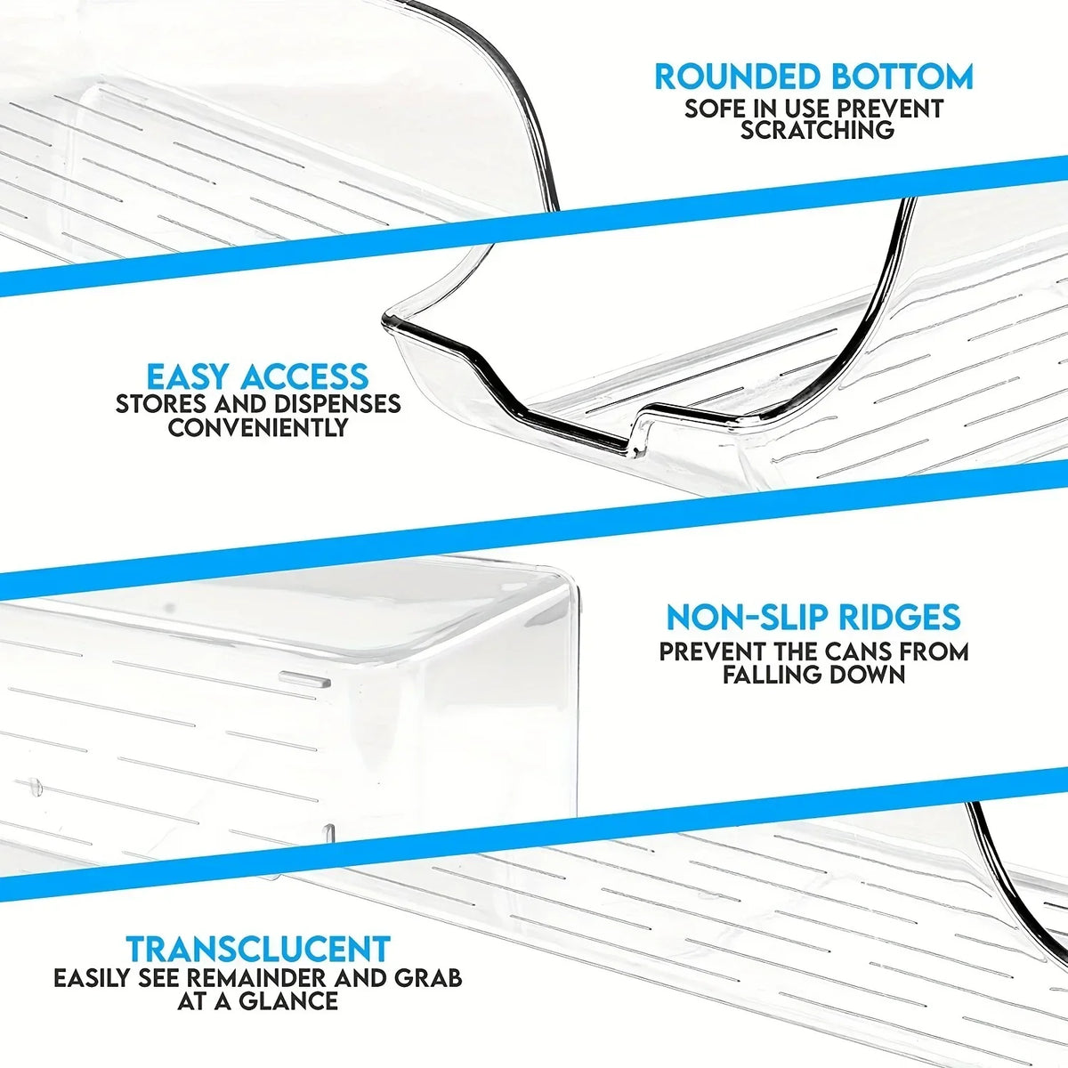 Soda Can Dispenser & Refrigerator Organizer – 1 or 2 Pack