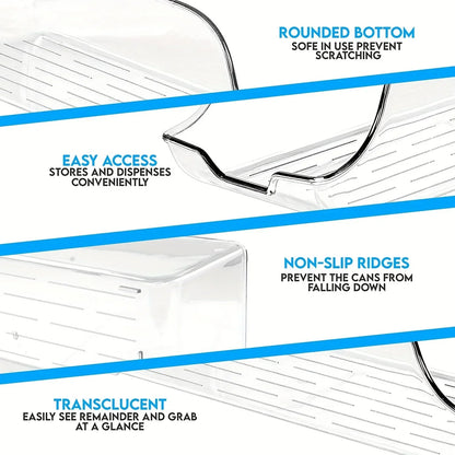 Soda Can Dispenser & Refrigerator Organizer – 1 or 2 Pack