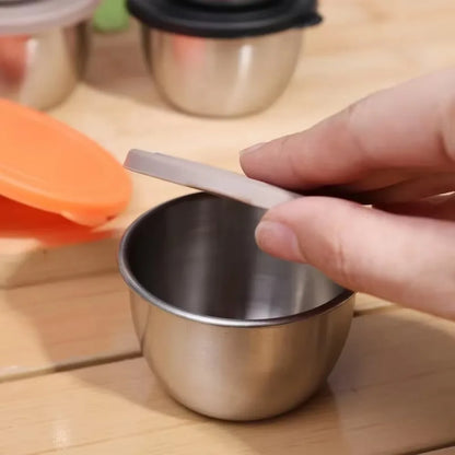 Stainless Steel Sauce Cups with Lids – 75ml