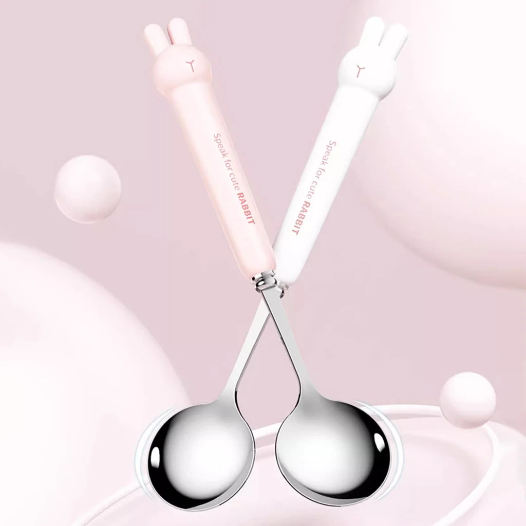 Portable Stainless Steel Cutlery Set with Cartoon Case – 3/4 Pieces