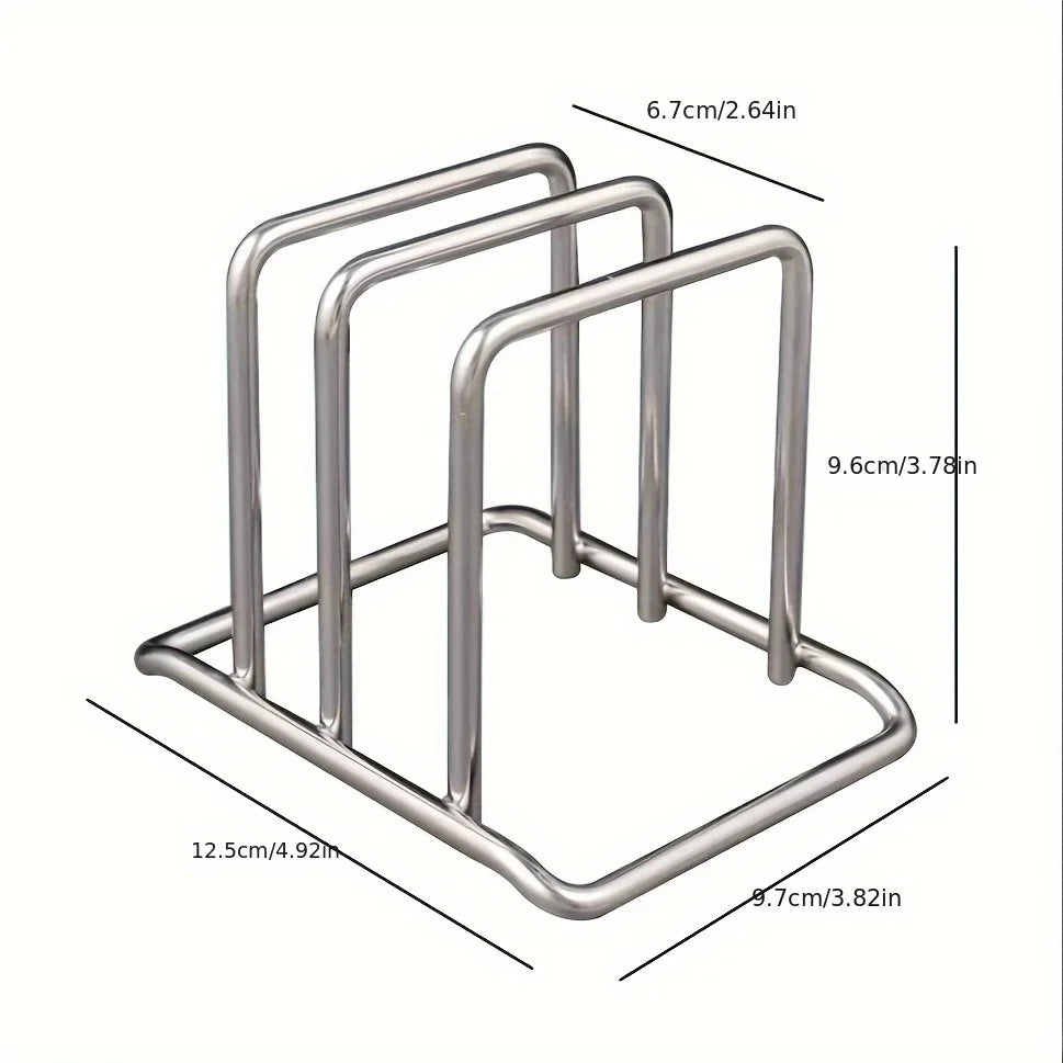 Pot Lid & Cutting Board Organizer Rack – Space-Saving Kitchen Storage
