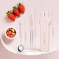 Portable Stainless Steel Cutlery Set with Cartoon Case – 3/4 Pieces