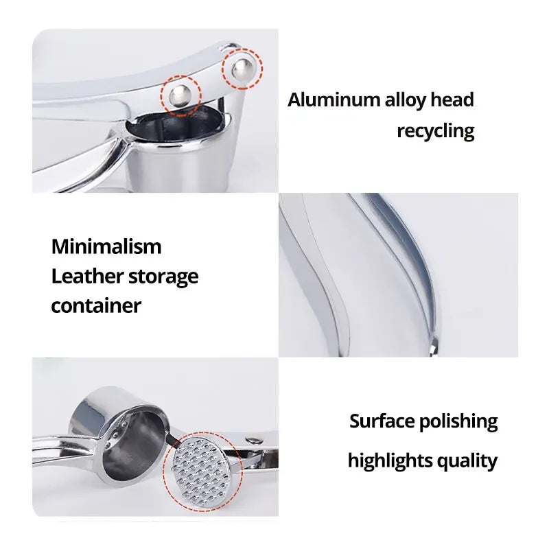 Stainless Steel Garlic Press & Ginger Masher