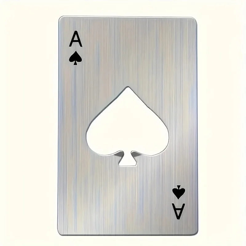 Ace of Spades Stainless Steel Bottle Opener – Card Size