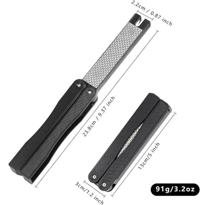 Foldable Double-Sided Diamond Knife Sharpener – 400/600 Grit