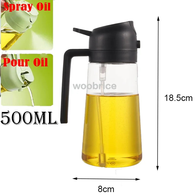 2-in-1 Oil Sprayer & Dispenser Bottle – 500ml