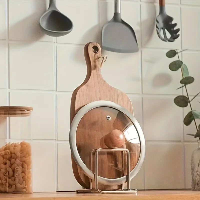 Pot Lid & Cutting Board Organizer Rack – Space-Saving Kitchen Storage