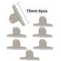6-Piece Stainless Steel Bulldog Clips – Food Bag & Office Clips