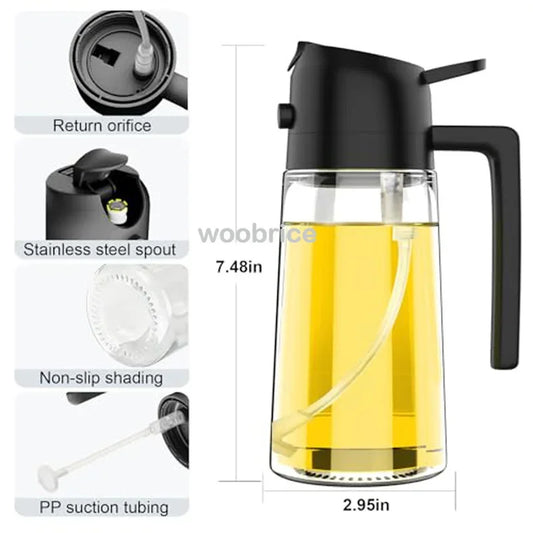 2-in-1 Oil Sprayer & Dispenser Bottle – 500ml