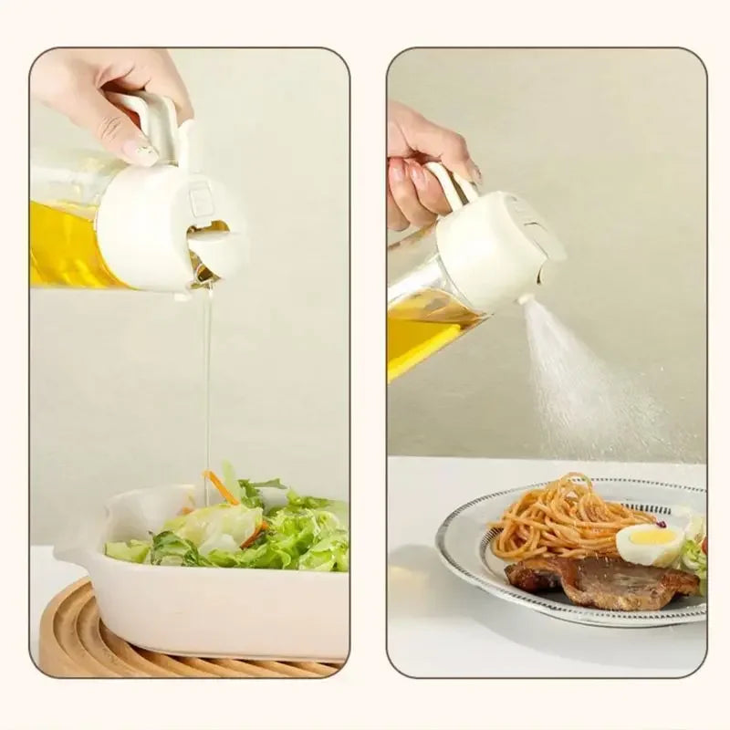 2-in-1 Oil Sprayer & Dispenser Bottle – 500ml