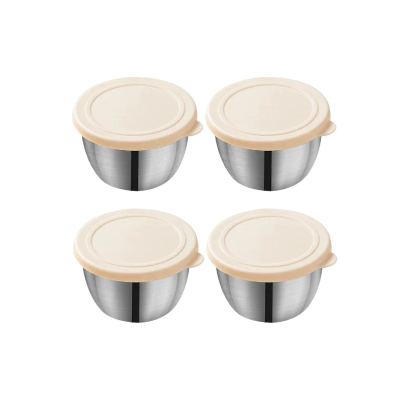 Stainless Steel Sauce Cups with Lids – 75ml