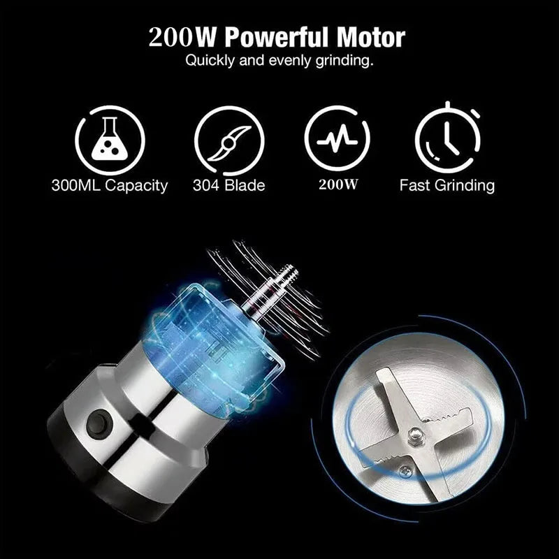 Electric Coffee & Spice Grinder – 150W Stainless Steel Blade