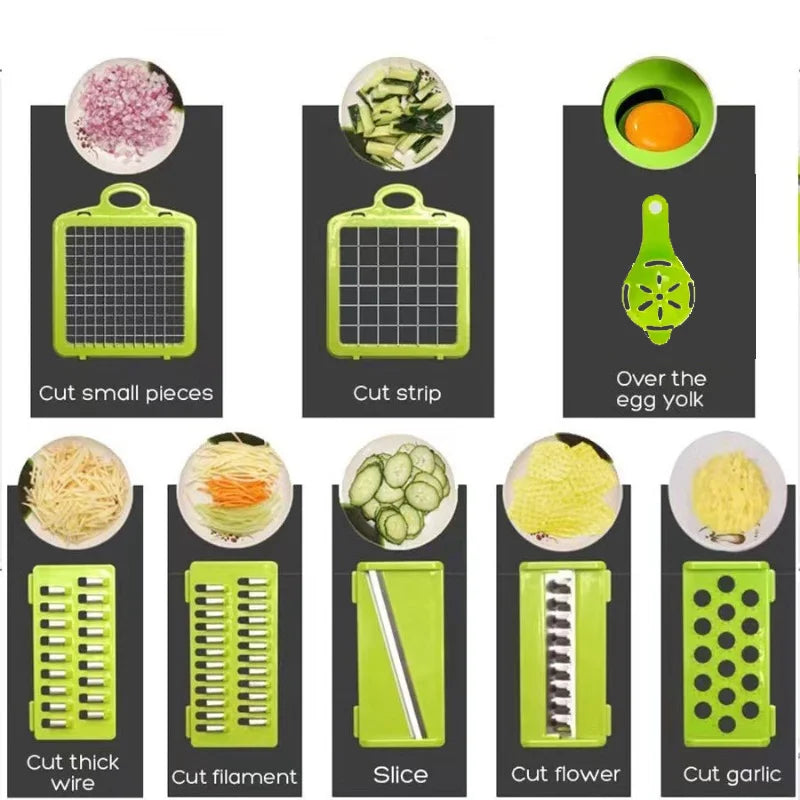 16-in-1 Vegetable Chopper & Slicer with Storage Container