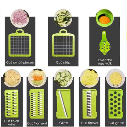 16-in-1 Vegetable Chopper & Slicer with Storage Container