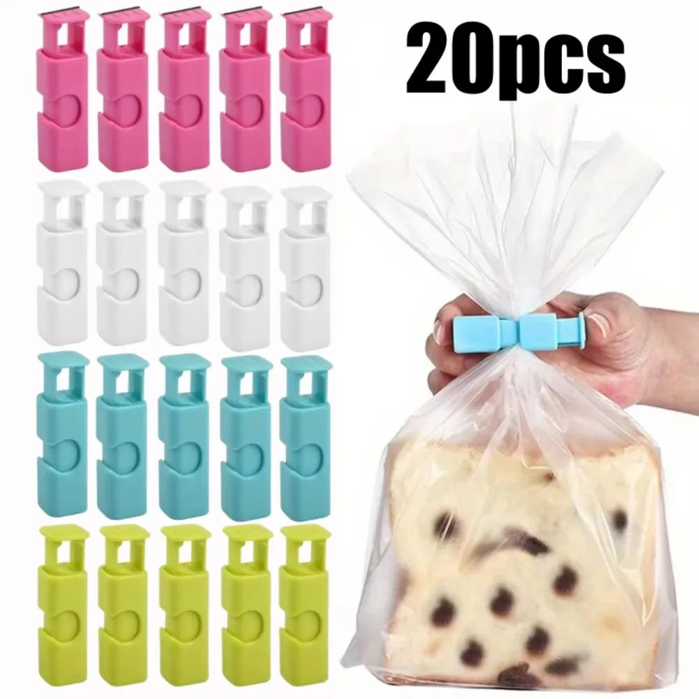 Reusable Plastic Food Bag Clips – 4/20-Piece Set