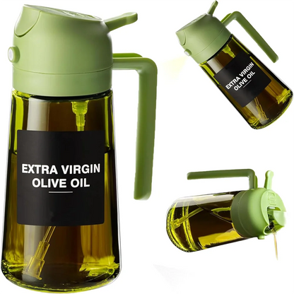 2-in-1 Glass Oil Sprayer & Dispenser Bottle – 470ml