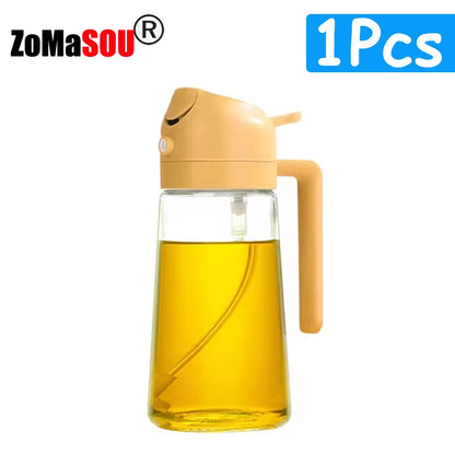 2-in-1 Plastic Oil Sprayer & Dispenser Bottle – 500ml