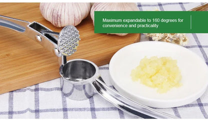 Stainless Steel Garlic Press & Ginger Masher