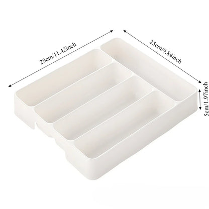 Adjustable Kitchen Drawer Organizer Tray – Utensil Storage