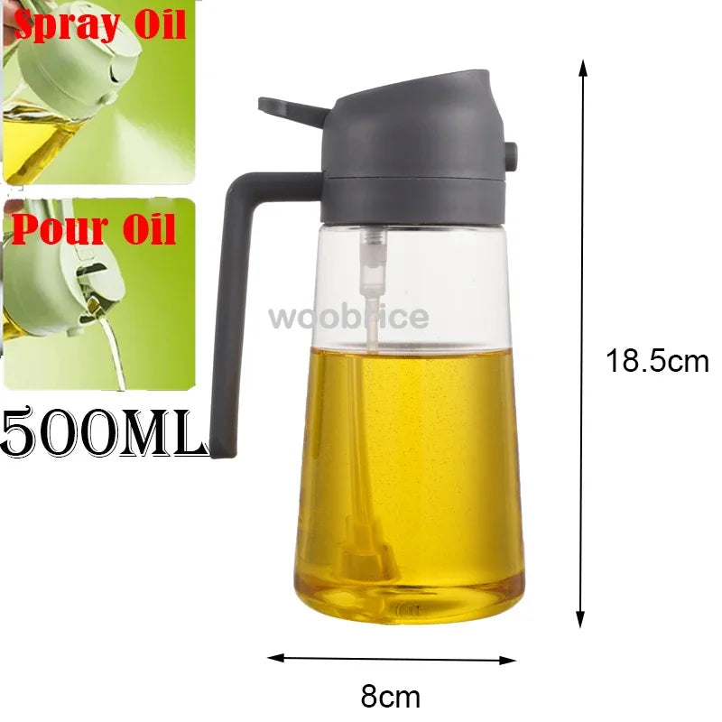 2-in-1 Oil Sprayer & Dispenser Bottle – 500ml
