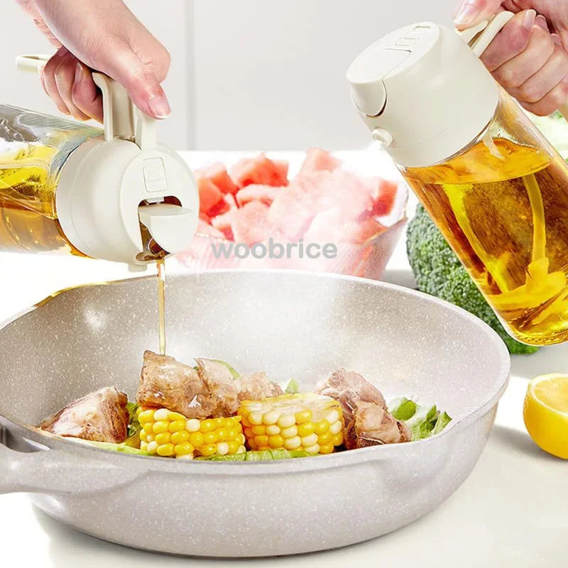 2-in-1 Oil Sprayer & Dispenser Bottle – 500ml