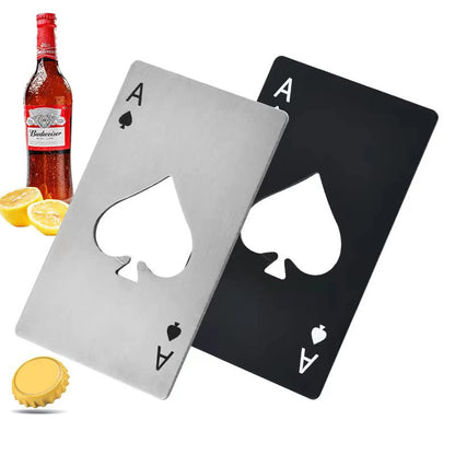 Ace of Spades Stainless Steel Bottle Opener – Card Size