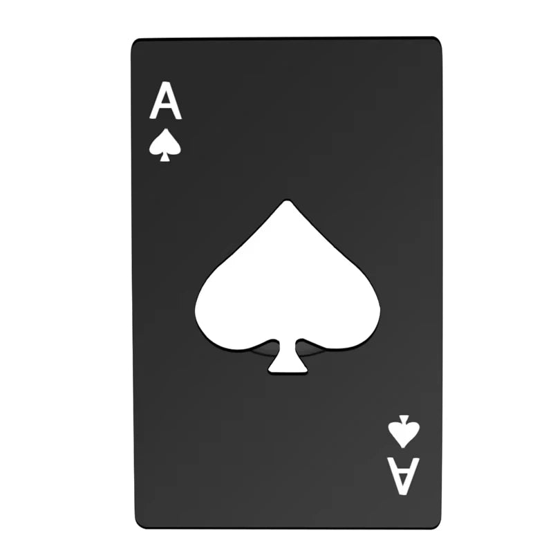 Ace of Spades Stainless Steel Bottle Opener – Card Size