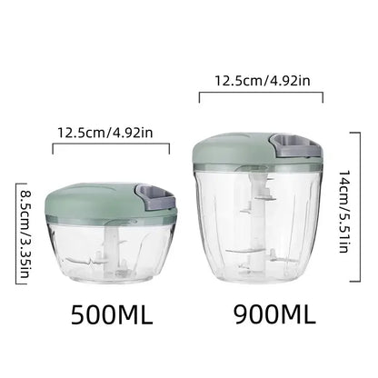 Manual Vegetable & Garlic Chopper – 500ml / 900ml