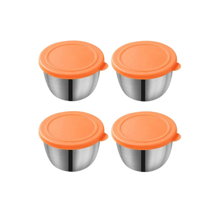 Stainless Steel Sauce Cups with Lids – 75ml