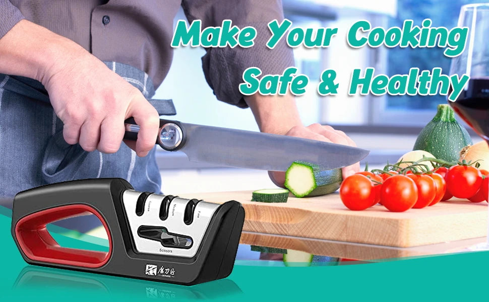 4-in-1 Kitchen Knife & Scissor Sharpener